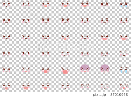 面部表情圖標列表集(染料臉頰) 面部表情圖標列表集(染料臉頰) 87010958