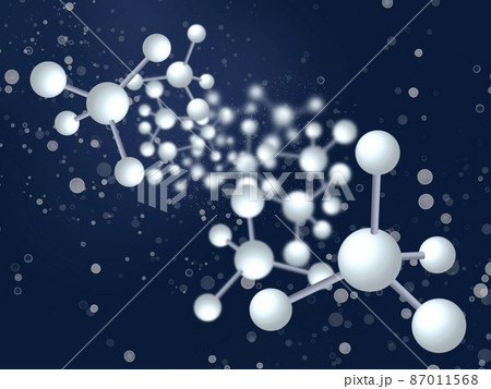 分子構造のイラストのイラスト素材