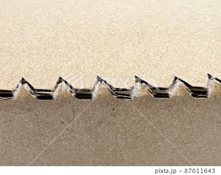 ダンボールのミシン目　アップ 87011643