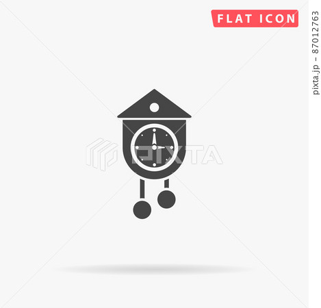 Cuckoo clock flat vector icon Cuckoo clock flat vector icon 87012763