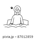 具合が悪そうな女性のイラスト 87012859