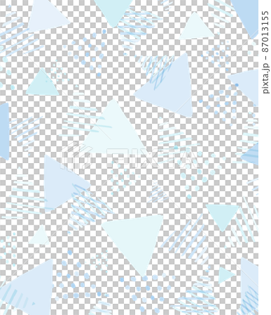 綺麗で爽やかな青色の三角形の背景イラスト 87013155