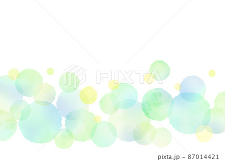 みずたま グリーン 水彩風  87014421
