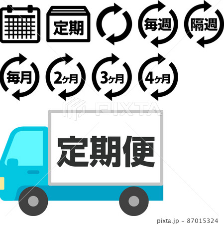 定期便の期間のアイコンセット 87015324