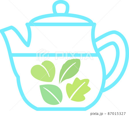 リーフが入ったティーポットのアイコン 87015327