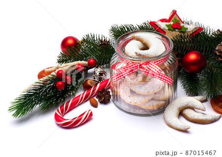 Can full of of traditional Vanillekipferl vanilla kipferl cookies Can full of of traditional Vanillekipferl vanilla kipferl cookies 87015467