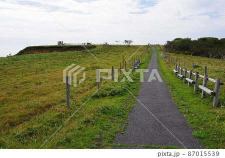 北海道厚岸町 あやめヶ原 チンベノ鼻に続く遊歩道 北海道厚岸町 あやめヶ原 チンベノ鼻に続く遊歩道 87015539