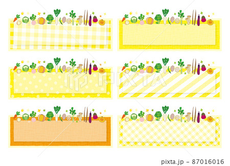 野菜のテキストフレーム セット イエロー系 87016016