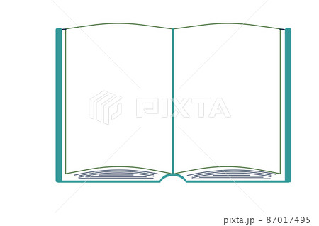 見開き 本 ノート フレーム シンプル ベクターイラスト 87017495