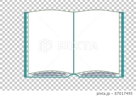 見開き 本 ノート フレーム シンプル ベクターイラスト 87017495