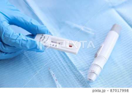 Test for COVID-19 to detect the disease closeup 87017998