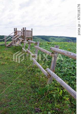 北海道厚岸町 あやめヶ原のチンベ展望台 北海道厚岸町 あやめヶ原のチンベ展望台 87018176
