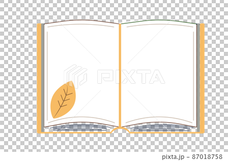 葉子和書籍傳播筆記框架簡單的向量例證秋天落葉 87018758