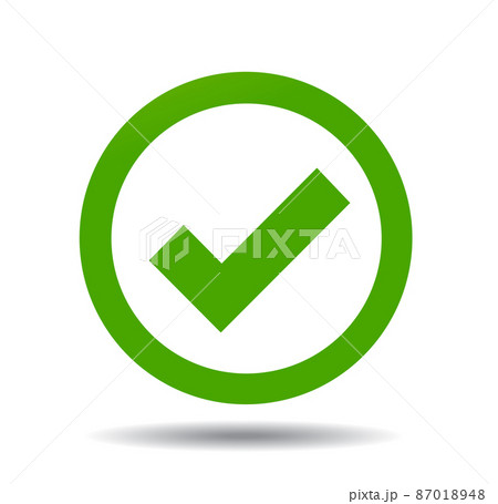Green check mark symbol 87018948