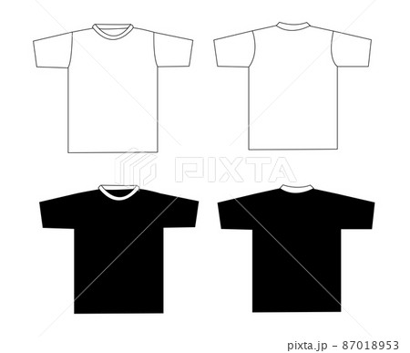 Blank t-shirt template. Front and back Blank t-shirt template. Front and back 87018953
