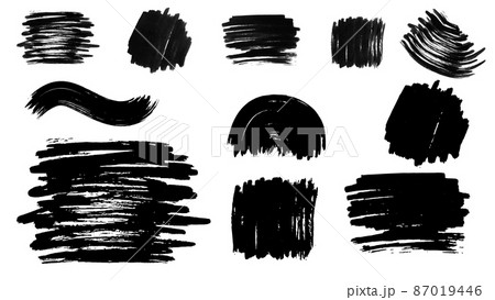 Strokes. Grunge design elements. Rectangular text boxes, speech bubbles.Distress messy texture banners. Strokes. Grunge design elements. Rectangular text boxes, speech bubbles.Distress messy texture banners. 87019446