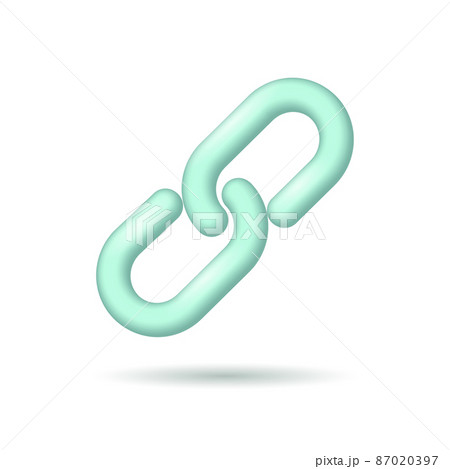 Blockchain link sign 3D cartoon symbol. Internet technology chain security business network concept vector illustration 87020397