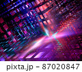 Bright structure of glass blocks - abstract computer generated 3d illustration 87020847