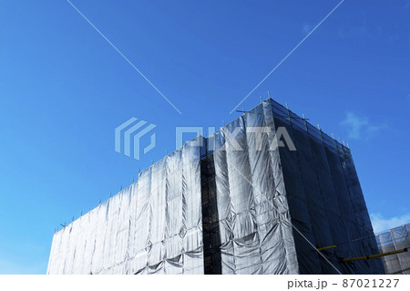 集合住宅の建設現場 集合住宅の建設現場 87021227