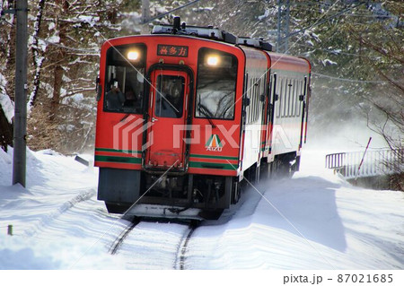 凍てつく鉄路を…日光から南会津へ　会津鉄道・快速列車 87021685