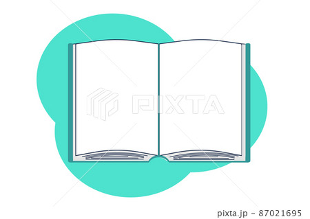 シンプルな本のベクターイラスト素材 オープン 開いた本 87021695
