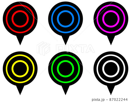 特定の位置をマーキングして印を付けるイラスト 87022244