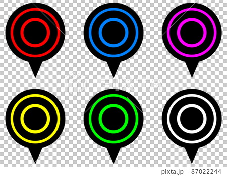 特定の位置をマーキングして印を付けるイラスト 87022244