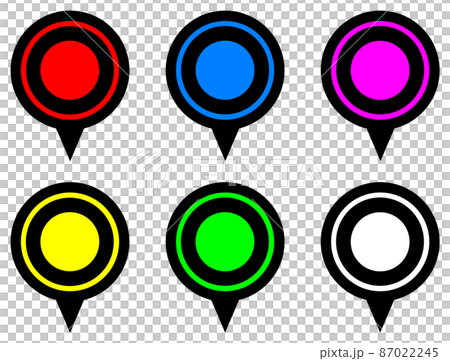 用於標記和標記特定位置的插圖 87022245