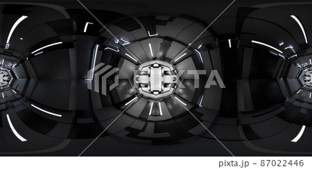 360 degree full panorama environment map of bright futuristic technology space station ship sci-fi modern industry lab hallway tunnel interior 3d render illustration hdri hdr vr virtual reality 360 degree full panorama environment map of bright futuristic technology space station ship sci-fi modern industry lab hallway tunnel interior 3d render illustration hdri hdr vr virtual reality 87022446