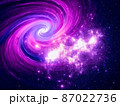 Spiral galaxy and star clusters - abstract 3d illustration - space theme 87022736