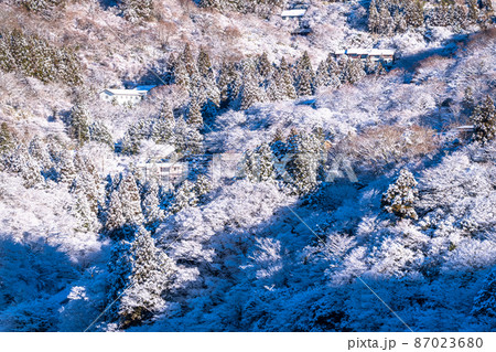 《神奈川県》箱根駒ヶ岳・雪景色 87023680