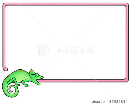 カメレオンフレーム_四角_右向き 87025354