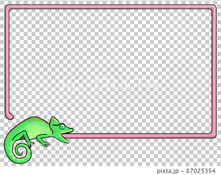 カメレオンフレーム_四角_右向き 87025354