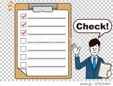 チェック,ビジネス,仕事,書く,回答,記入,アンケート,解答,勉強,調べる,質問,答案用紙,書類,誓 87025404