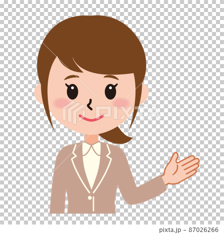 女性插圖 3/矢量引導右手 女性插圖 3/矢量引導右手 87026266
