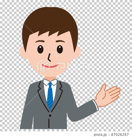 男性插圖 1/矢量引導右手 男性插圖 1/矢量引導右手 87026267