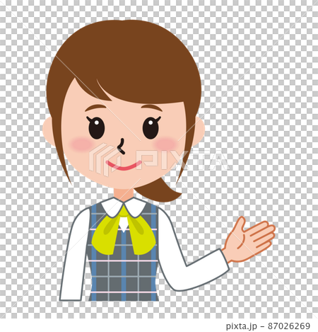 女性插圖 4/矢量引導右手 女性插圖 4/矢量引導右手 87026269