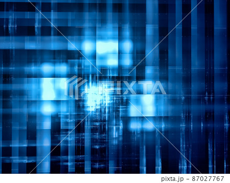 Glowing intersecting stripes - abstract background in tech style 87027767