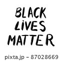black lives matter lettering inscription on a white background 87028669