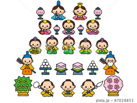 ひなまつり,ひな祭り,おひなさま,お雛様,春,ひな人形,雛祭り,セット,かわいい,雛人形,保育 87028853