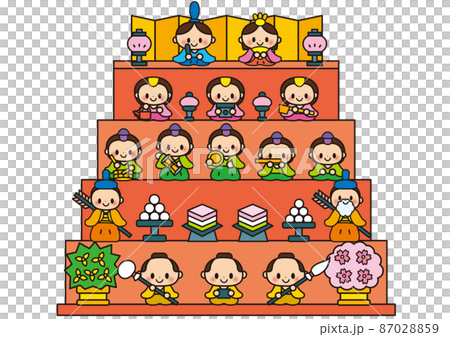Hinamatsuri，Hinamatsuri，Hina-sama，Hina-sama，春天，Hina dolls，Hina matsuri，Set，Kawaii，Hina dolls，育兒 87028859