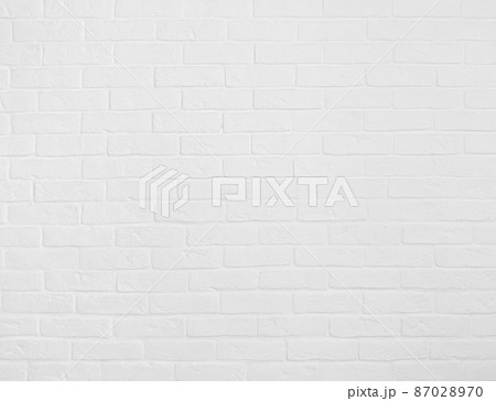 White brick wall texture for background 87028970