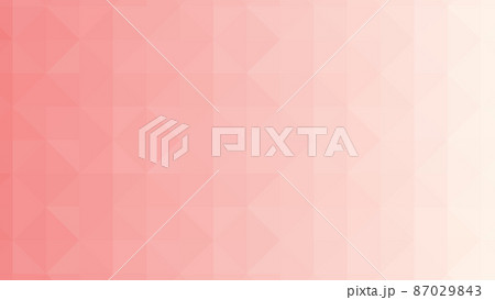 Pink segmented background. Triangular pixelation. Color texture. 87029843