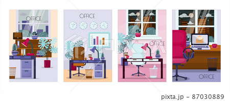Flat vector banner template for office, business solutions, startup, time management, planning and strategy. Modern cartoon illustration concepts for website, office work, freelance, distance work Flat vector banner template for office, business solutions, startup, time management, planning and strategy. Modern cartoon illustration concepts for website, office work, freelance, distance work 87030889