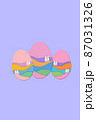 Easter card with imitation of paper crafts.  87031326