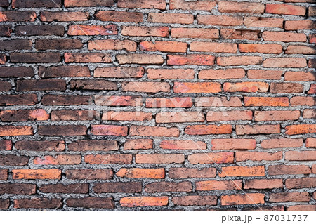 Concrete and red brick wall. Concrete and red brick wall. 87031737