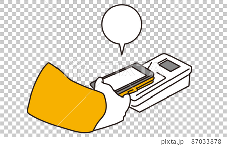 Hands to make touch payments with a smartphone Hands to make touch payments with a smartphone 87033878