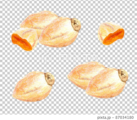 手繪水彩柿餅插畫組(可愛的秋季水果,日式風格材料) 手繪水彩柿餅插畫組(可愛的秋季水果,日式風格材料) 87034180