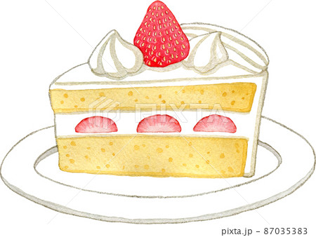 苺のショートケーキのイラスト 87035383