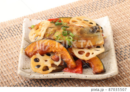 さんまと野菜の黒酢あんかけ 87035507